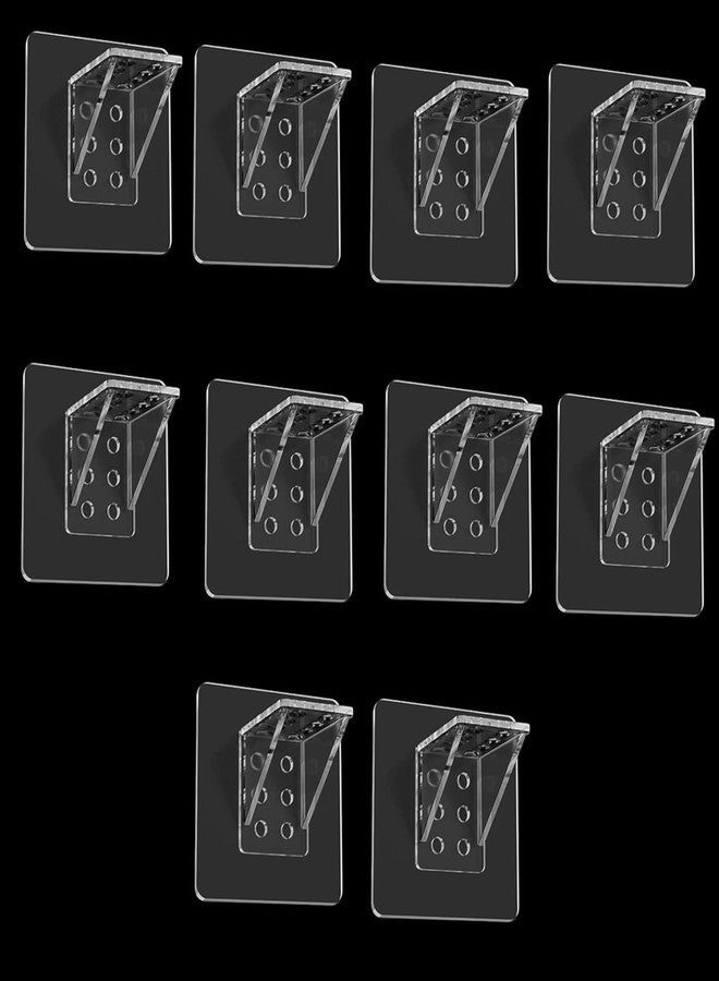 TYAGY Cabinet Shelf Rack Support Wall Sticker, Heavy Duty Waterproof Self Adhesive Wall Shelf Cabinet Support Sticker, Plastic (Pack of 10 Pcs) - Image 1